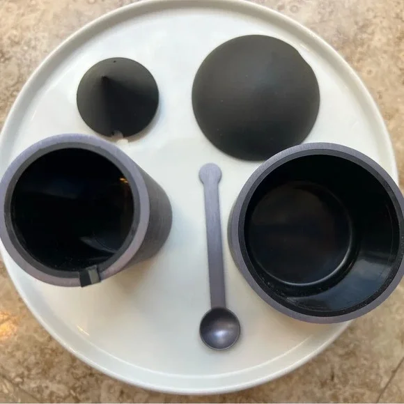 David Tisdale Vintage Elika Sugar Pot and Creamer set with lids and spoon - Picture 4 of 14